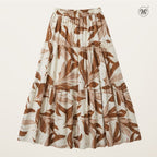 Printed Multi-Tiered Maxi Skirt