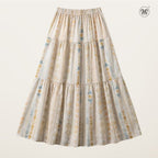 Printed Multi-Tiered Maxi Skirt