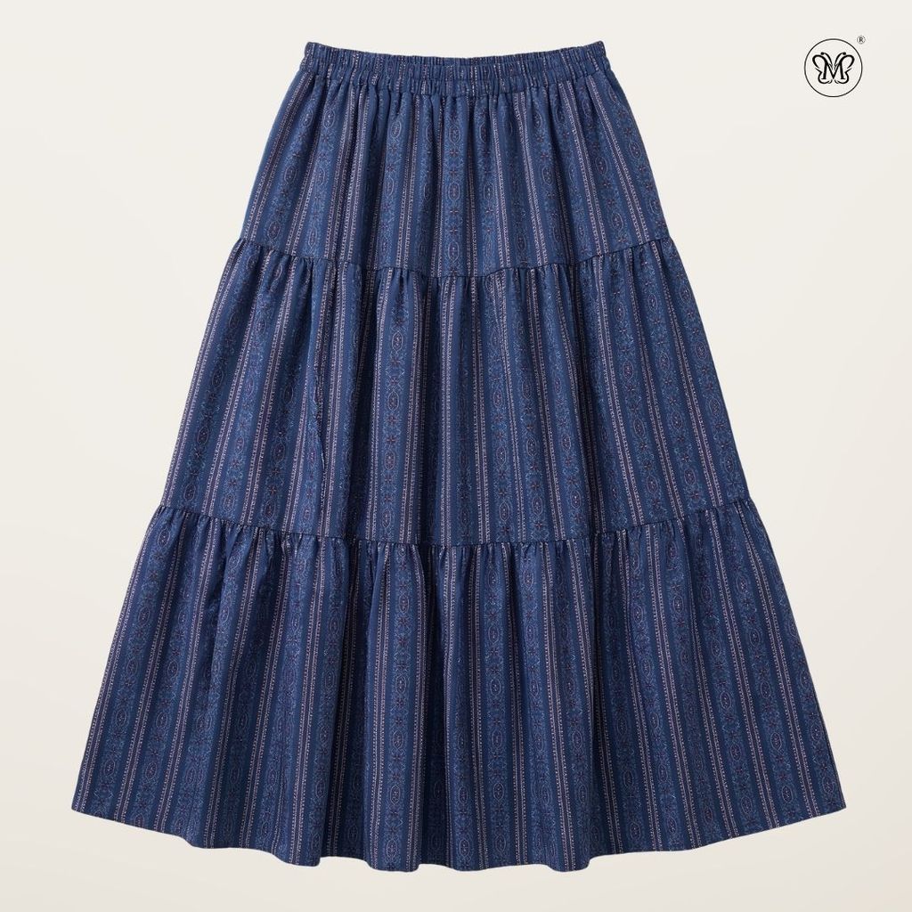 Printed Multi-Tiered Maxi Skirt L2