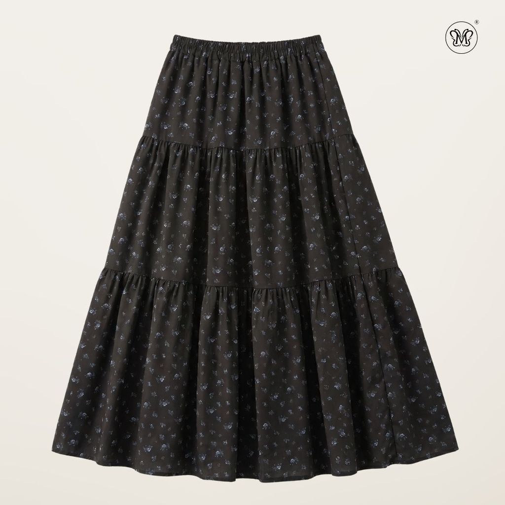 Printed Multi-Tiered Maxi Skirt L2