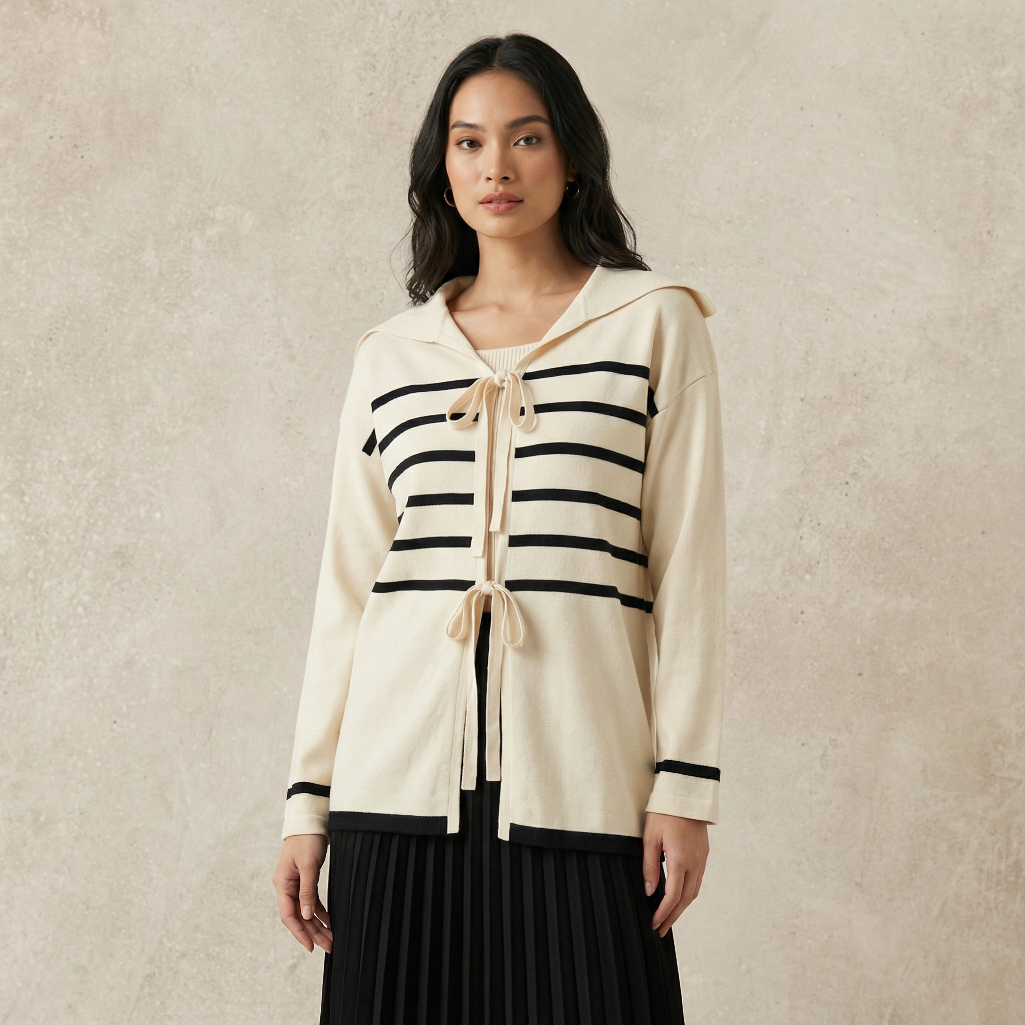 Striped Sailor Collar Top