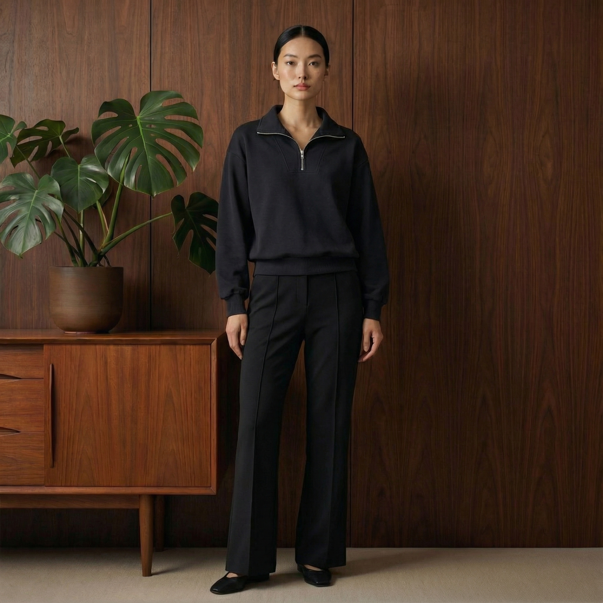 Half-Zip Pullover Sweatshirt