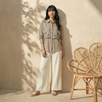 Ladies Blouse Top Floral Embroideries