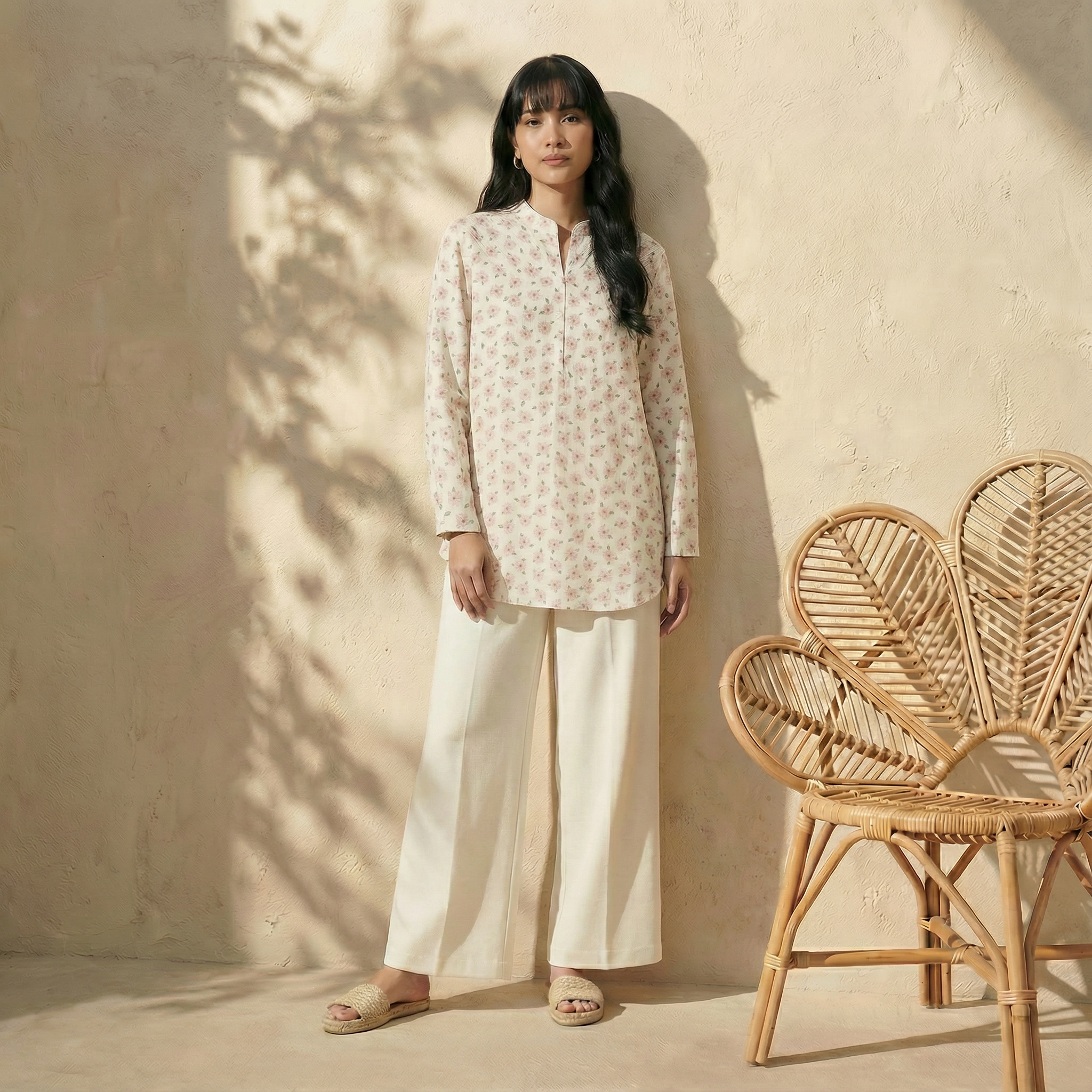 Printed Long Tunic Top