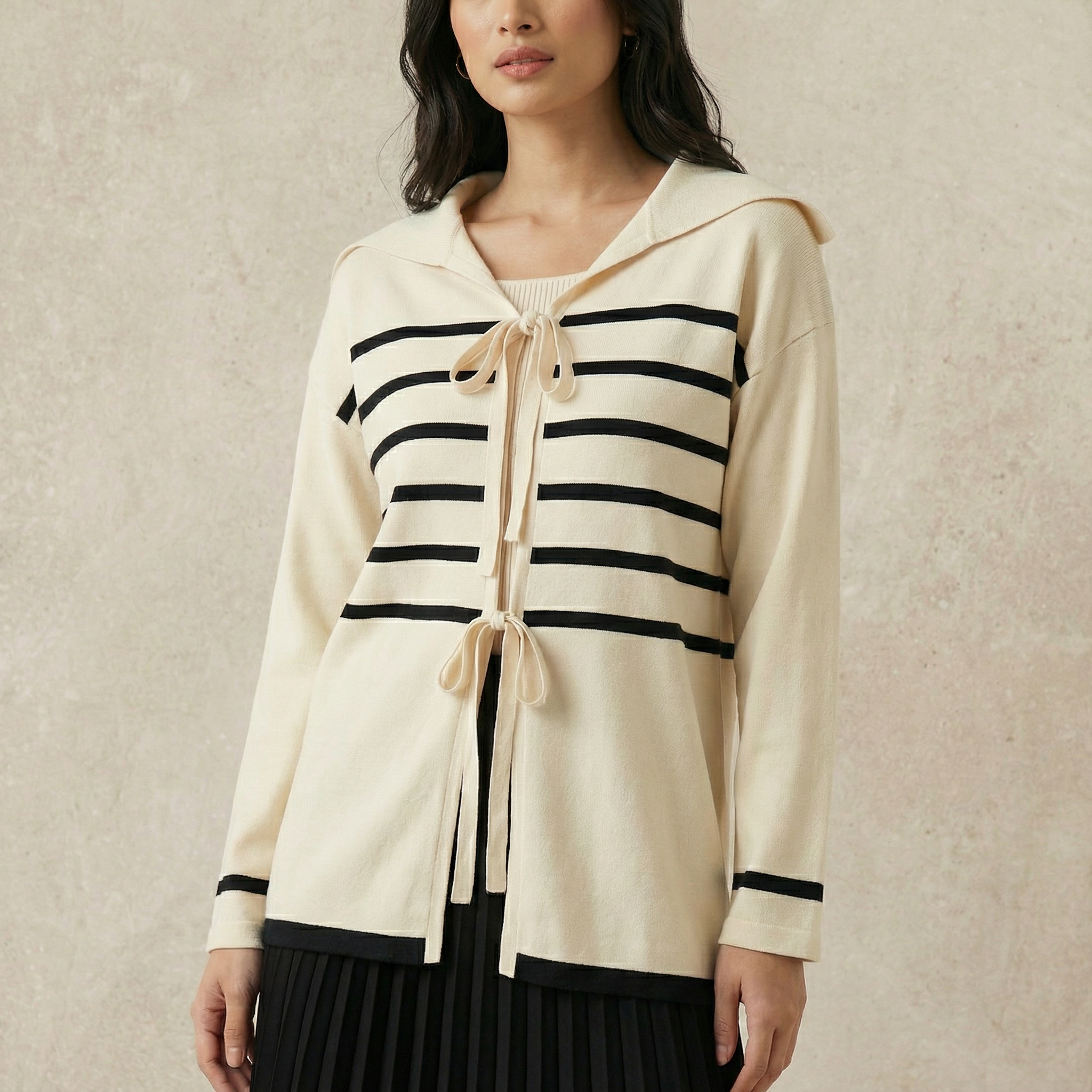 Striped Sailor Collar Top