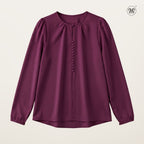Modest Blouse Long Puff Sleeves