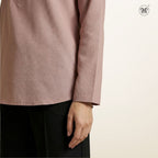 Blouse Casual V-Neck Zip