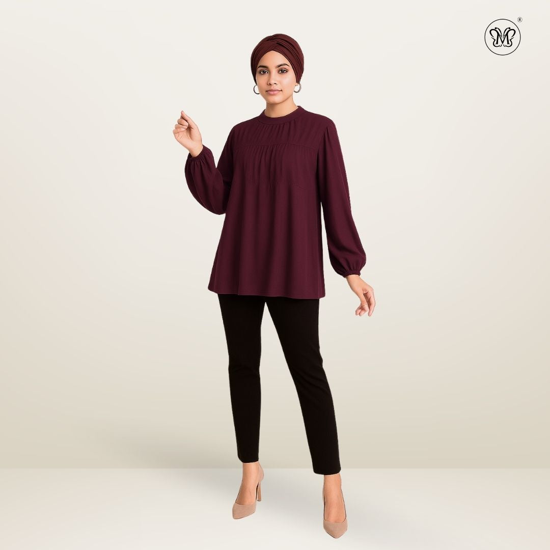 Modest Top With Soft Drape