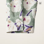 Ladies Printed Button Cuff Blouse