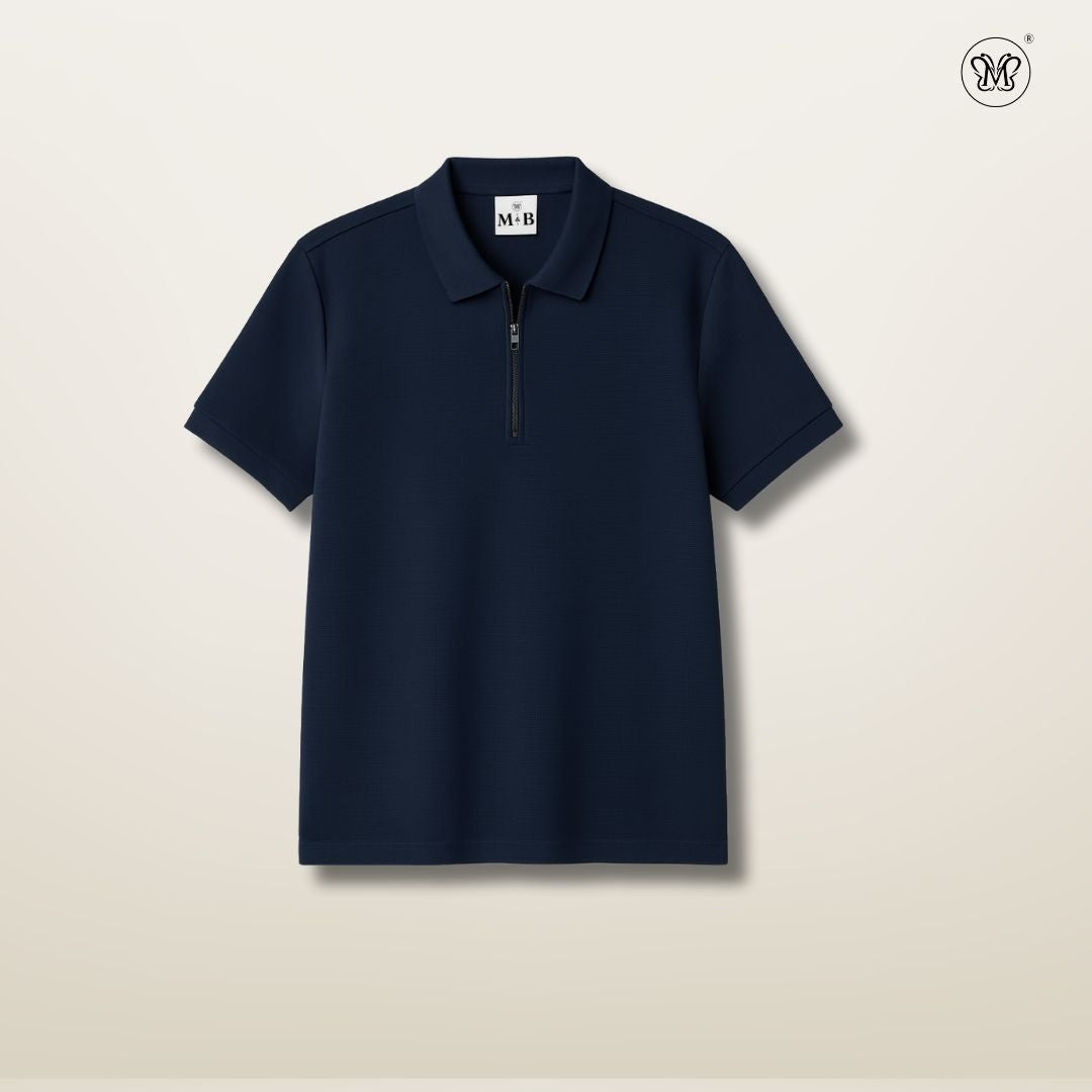 Men's Waffle-Knit Polo Shirts