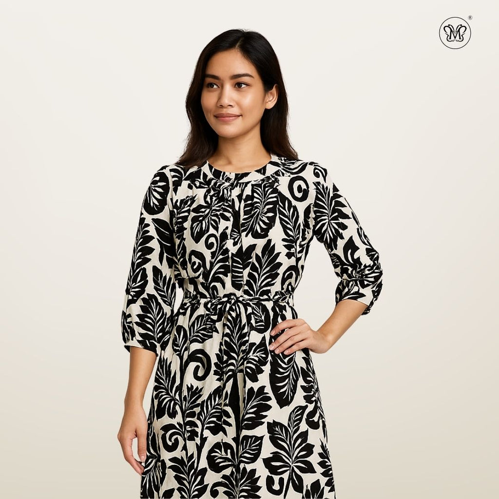 Printed Midi Dress