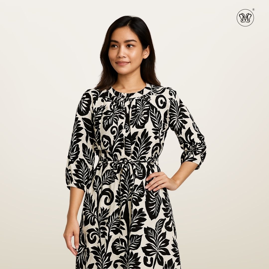 Printed Midi Dress