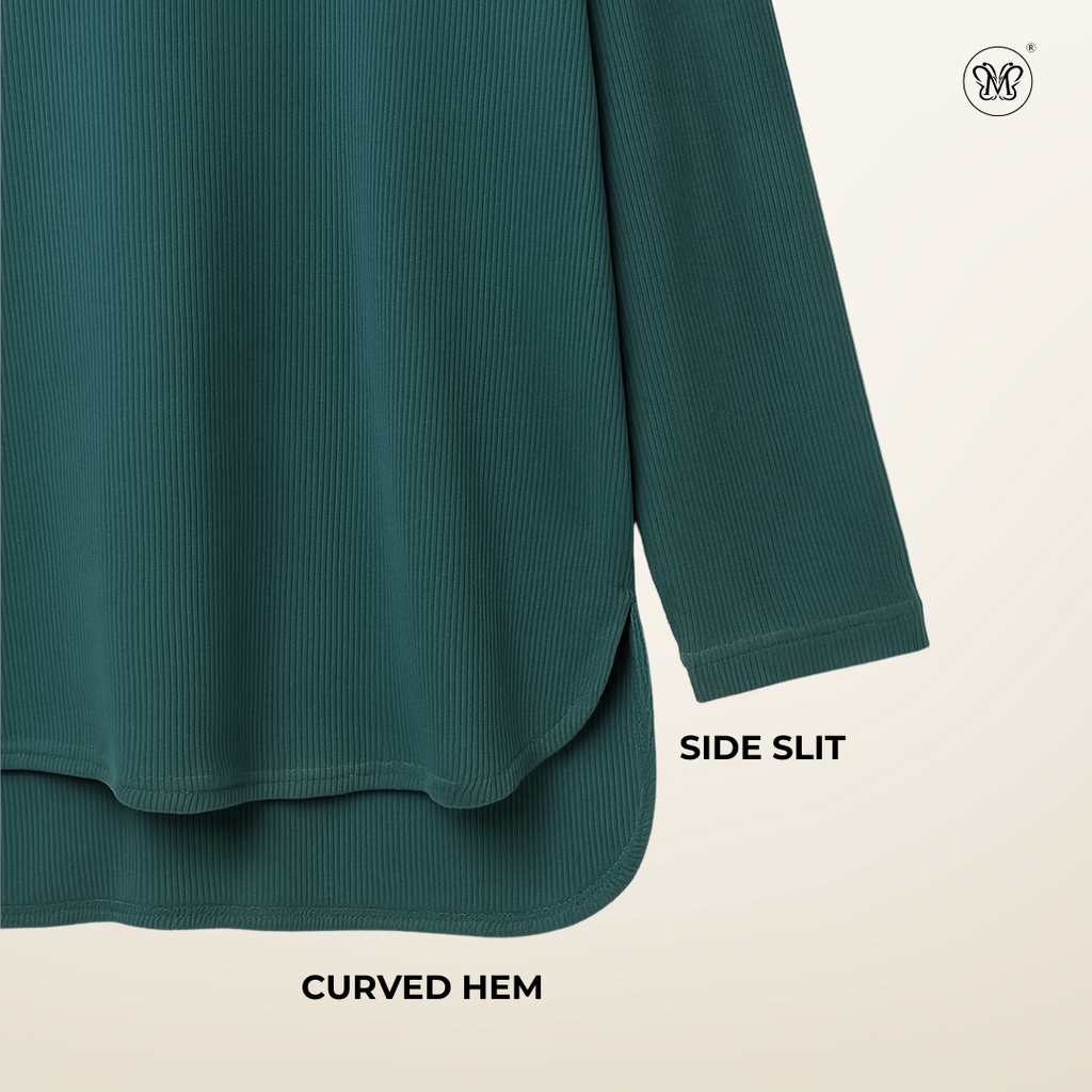 Ribbed Knit Casual Top