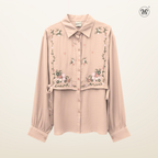 Ladies Blouse Top Floral Embroideries