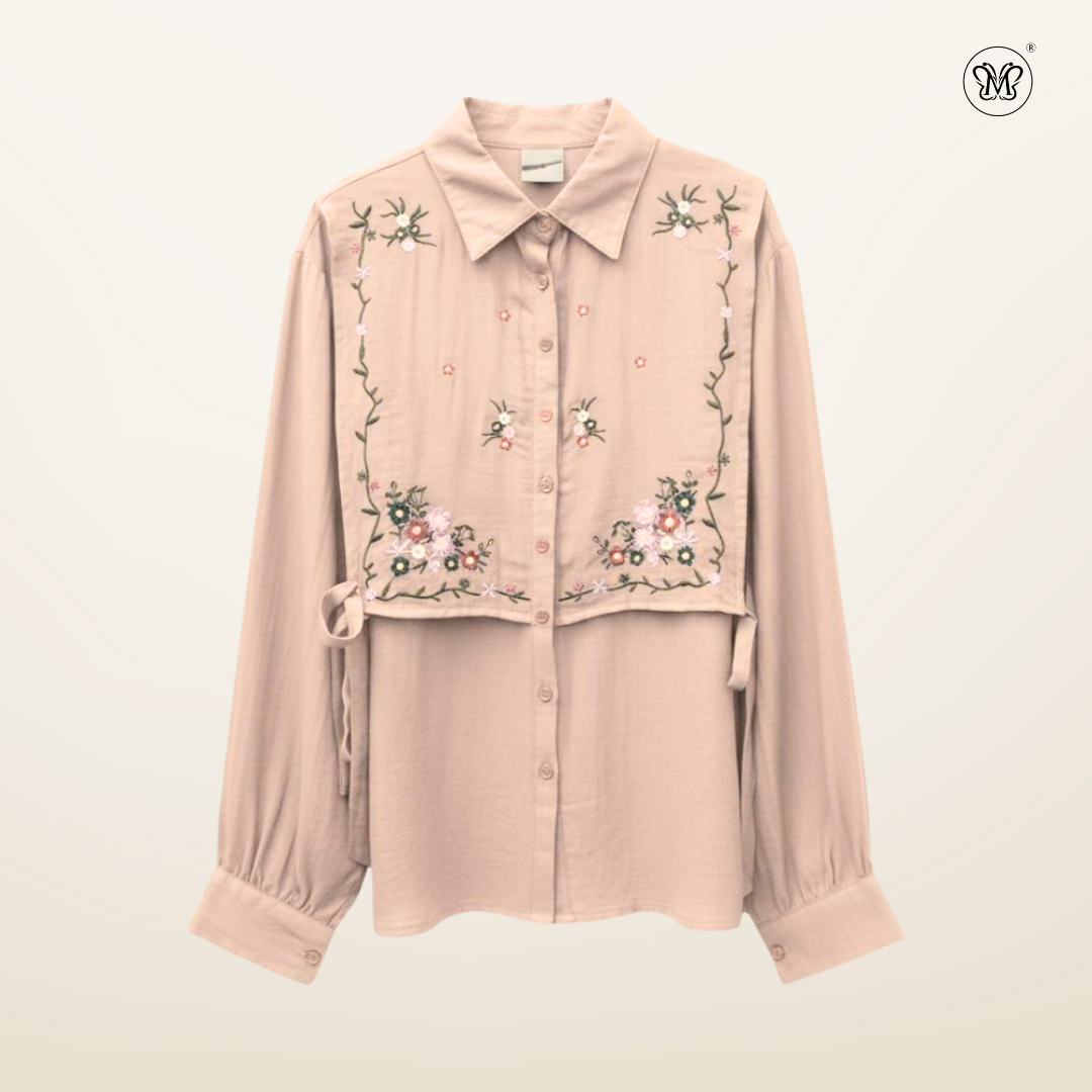 Ladies Blouse Top Floral Embroideries