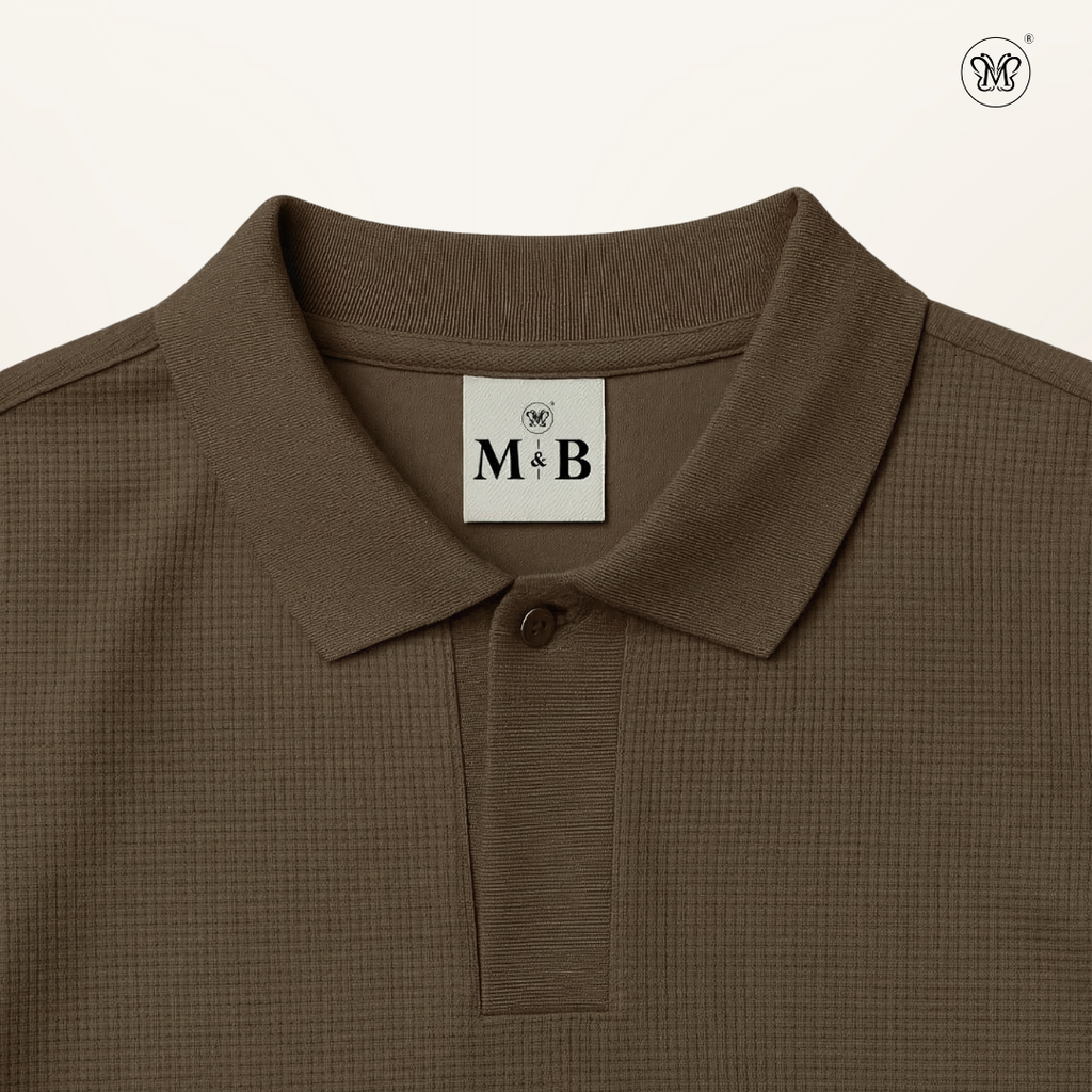Men's Textured Polo T-Shirt