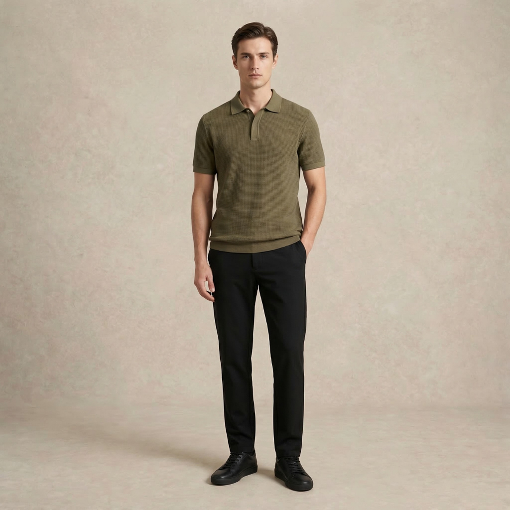 Men’s Polo Shirt Texture Pique