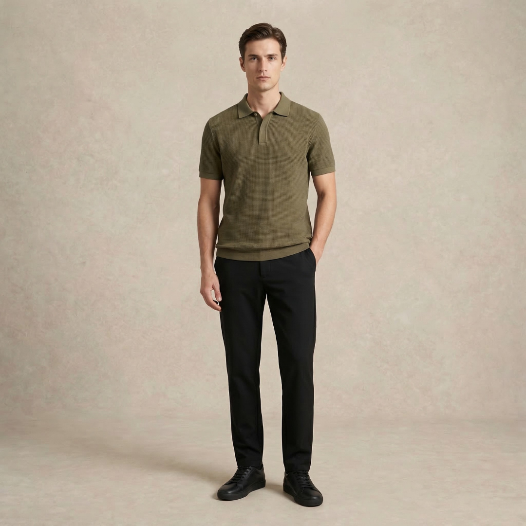 Men’s Polo Shirt Texture Pique