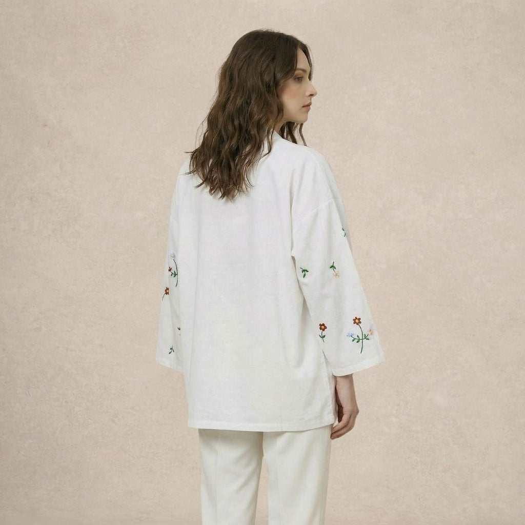 Floral Embroidered Cardigan