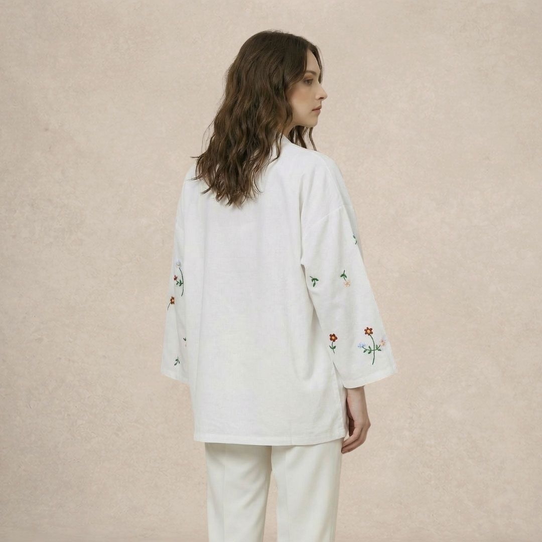 Floral Embroidered Cardigan