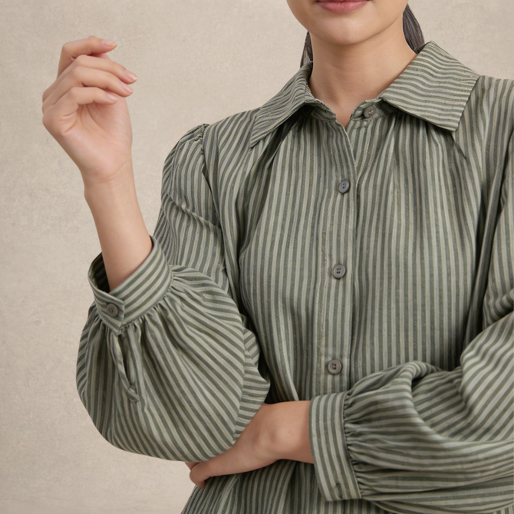 Narrow Stripes Casual Blouse