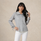 Ladies Striped Collar Shirt
