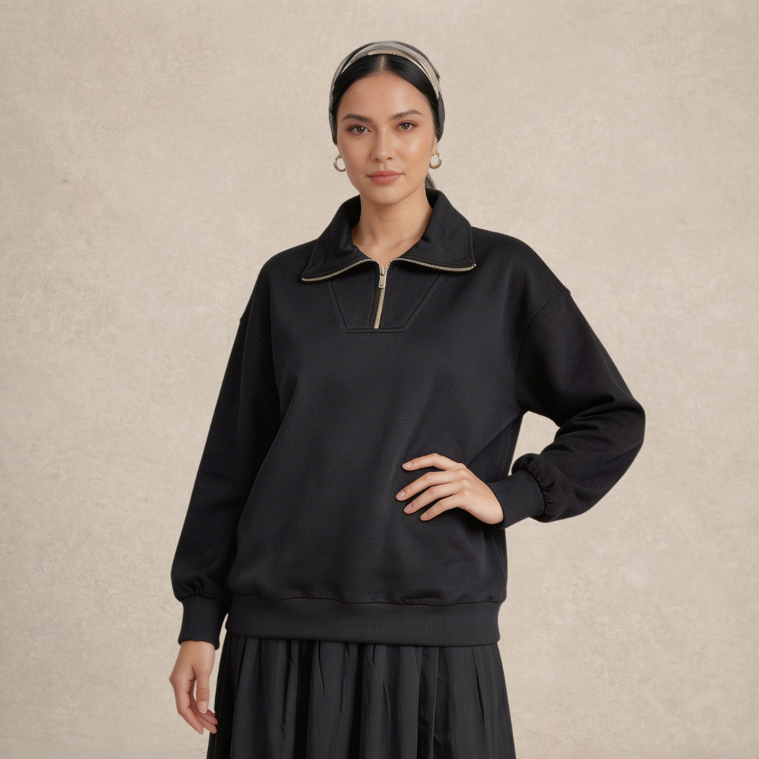 Half-Zip Pullover Sweatshirt