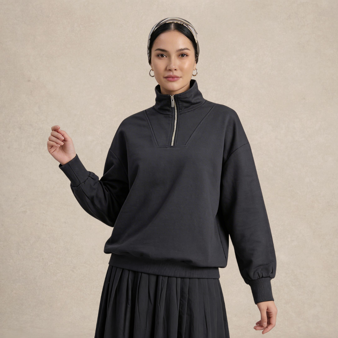Half-Zip Pullover Sweatshirt