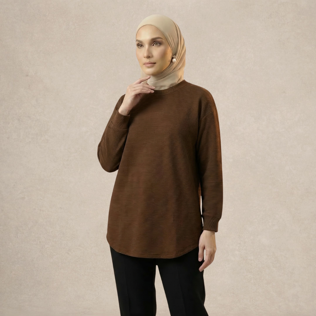 Long Sleeve Textured Top
