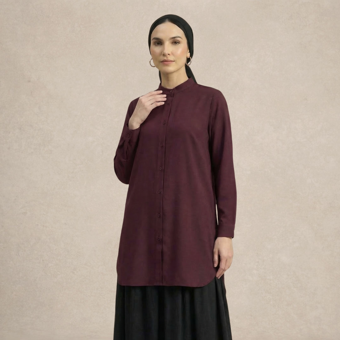 Modest Fit Long Shirt Tunic
