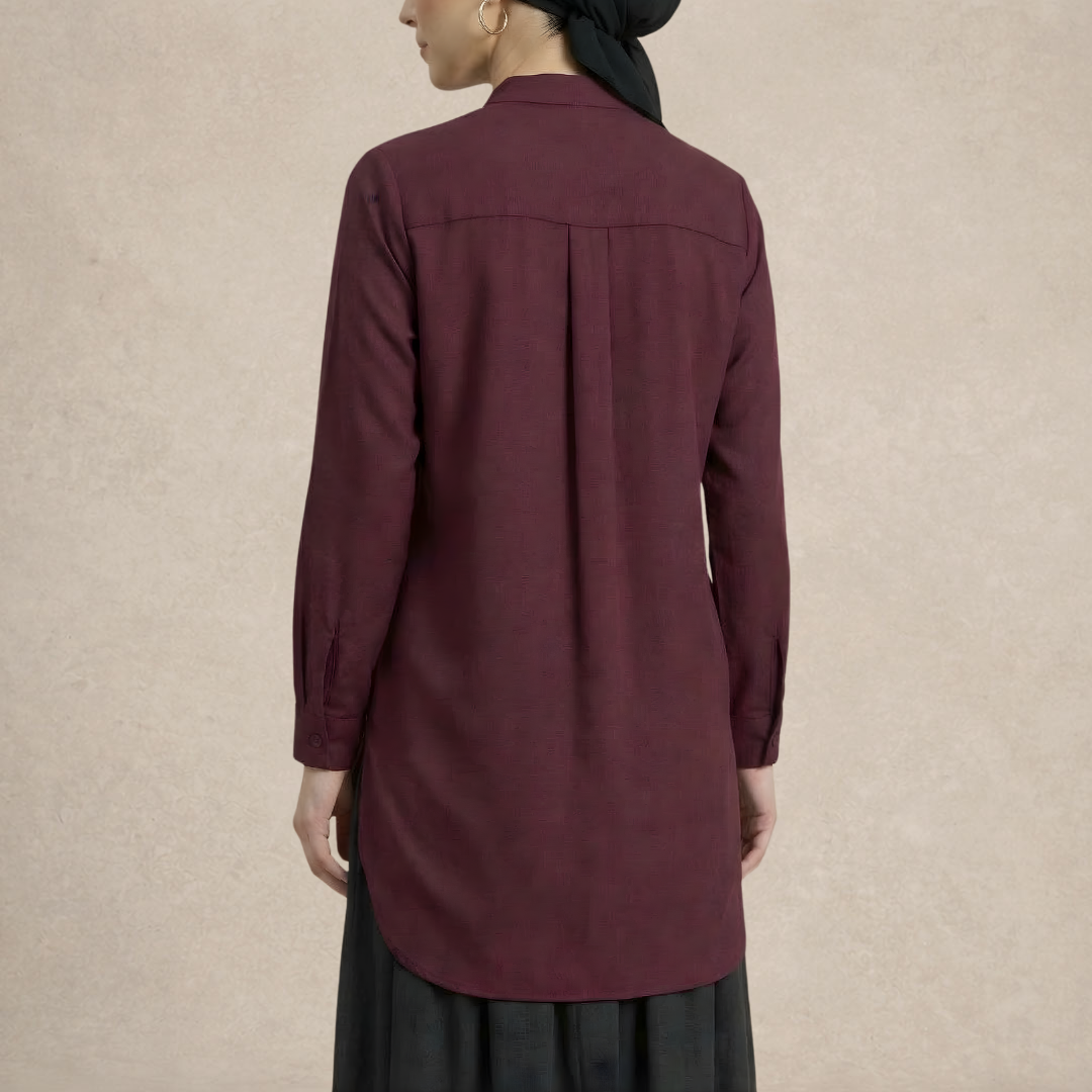Modest Fit Long Shirt Tunic