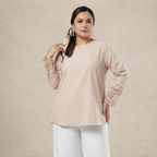 Intricate Lace Cuff Blouse