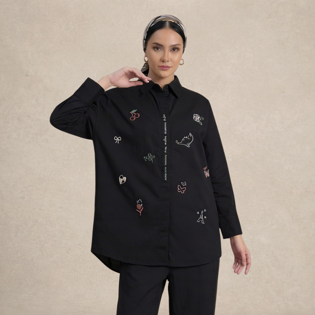 Embroidered Motif Shirt