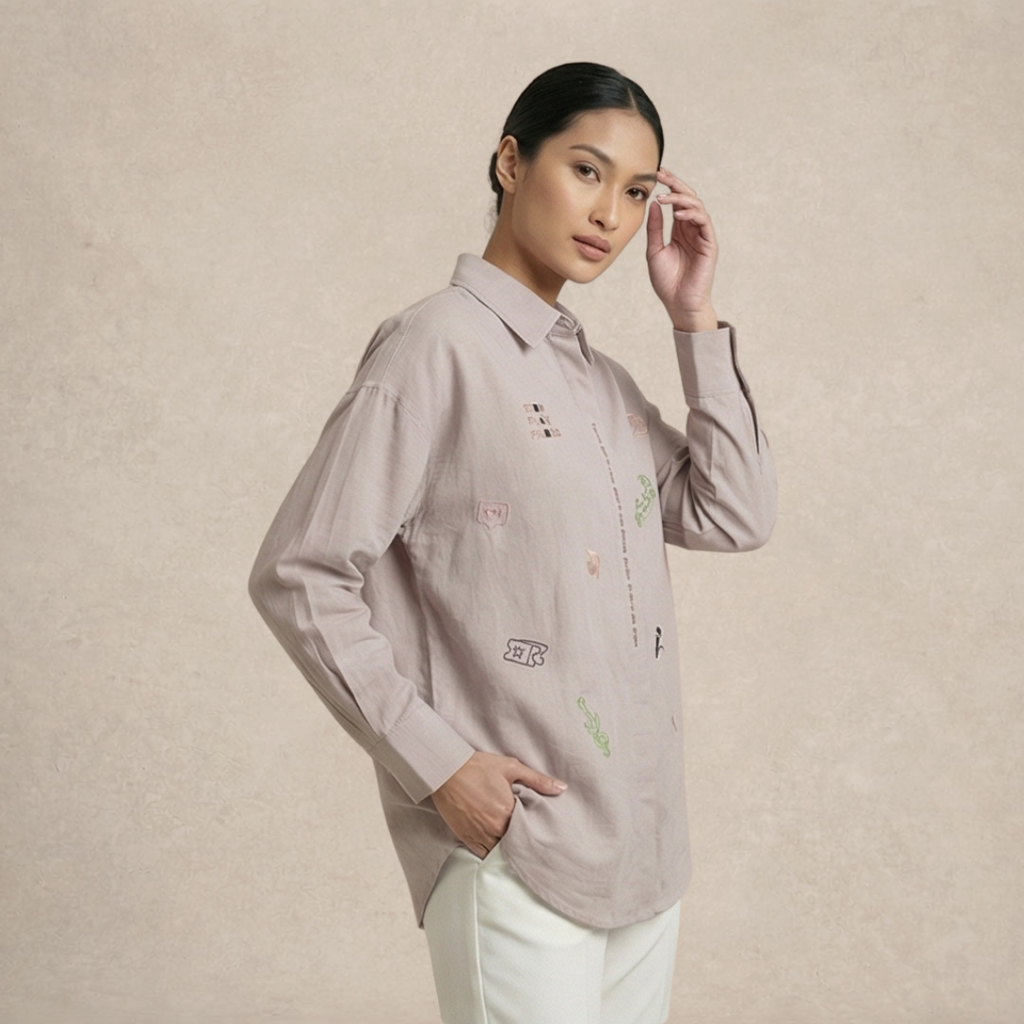 Embroidered Music Shirt
