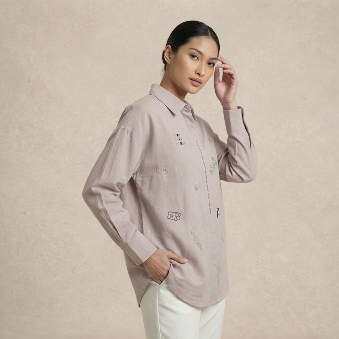 Embroidered Music Shirt