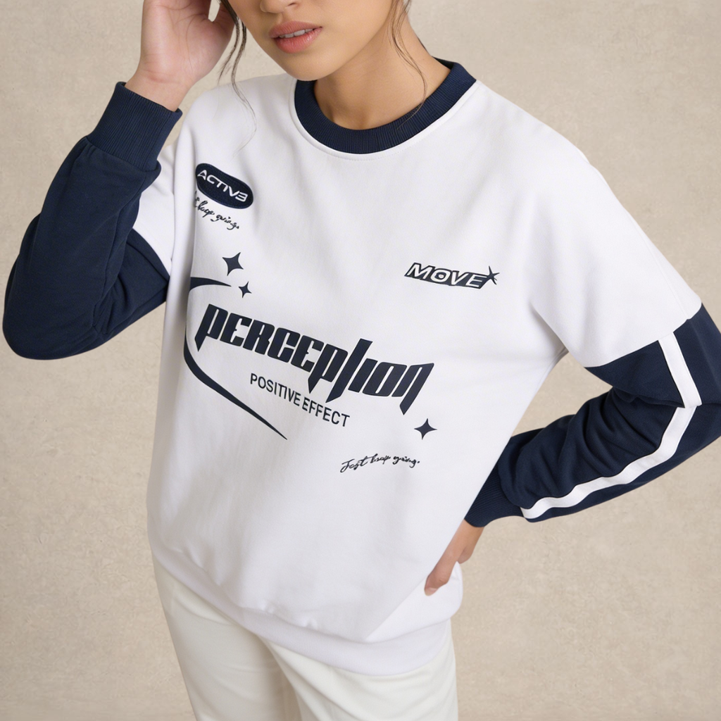 "PERCEPTION" Typography Sweatshirt