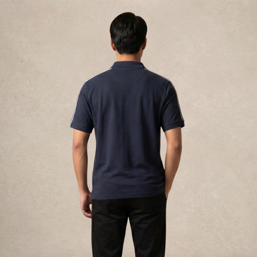 Track Collar Zip Polo Tee