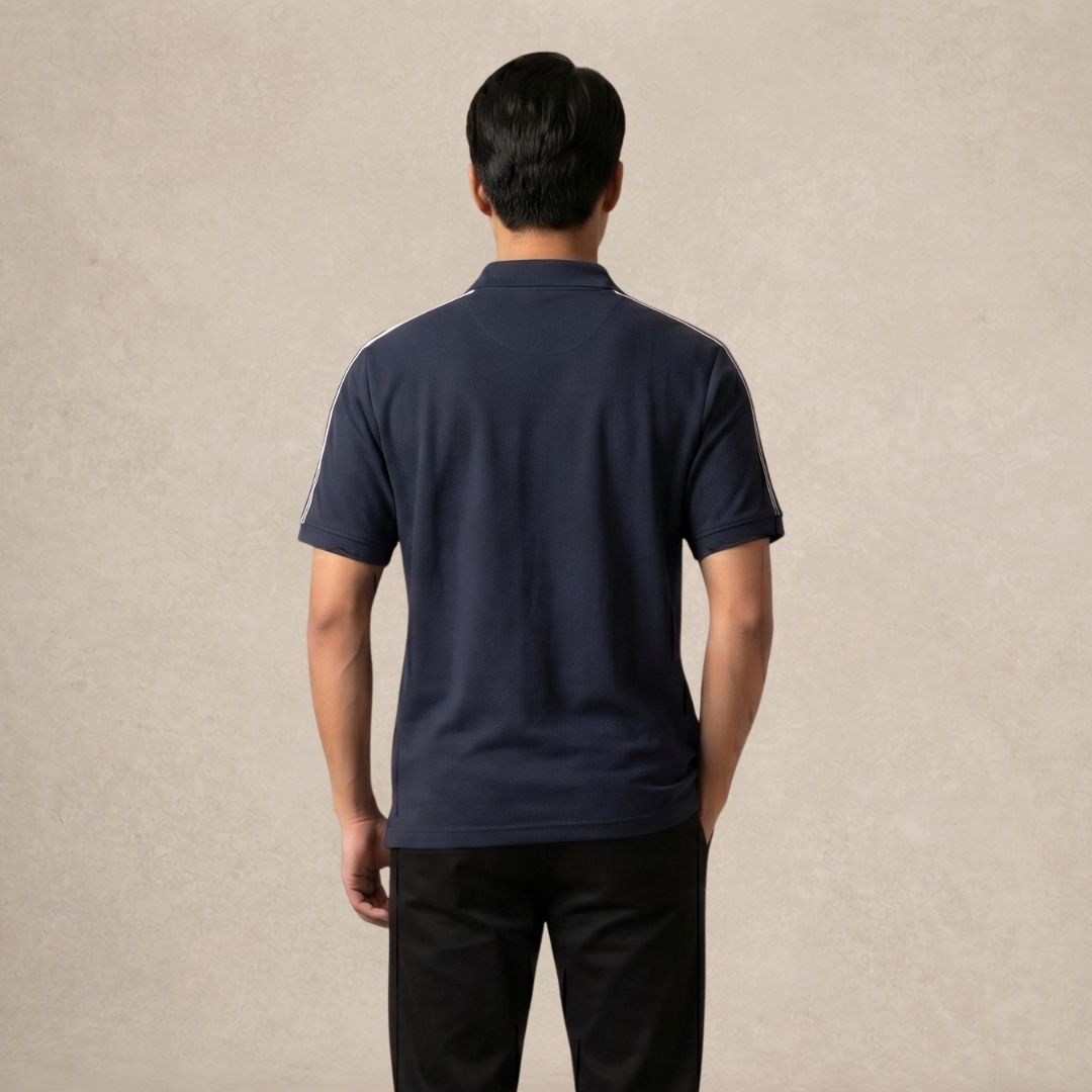 Track Collar Zip Polo Tee
