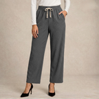 Ladies Wide-Leg Pants with Drawstring