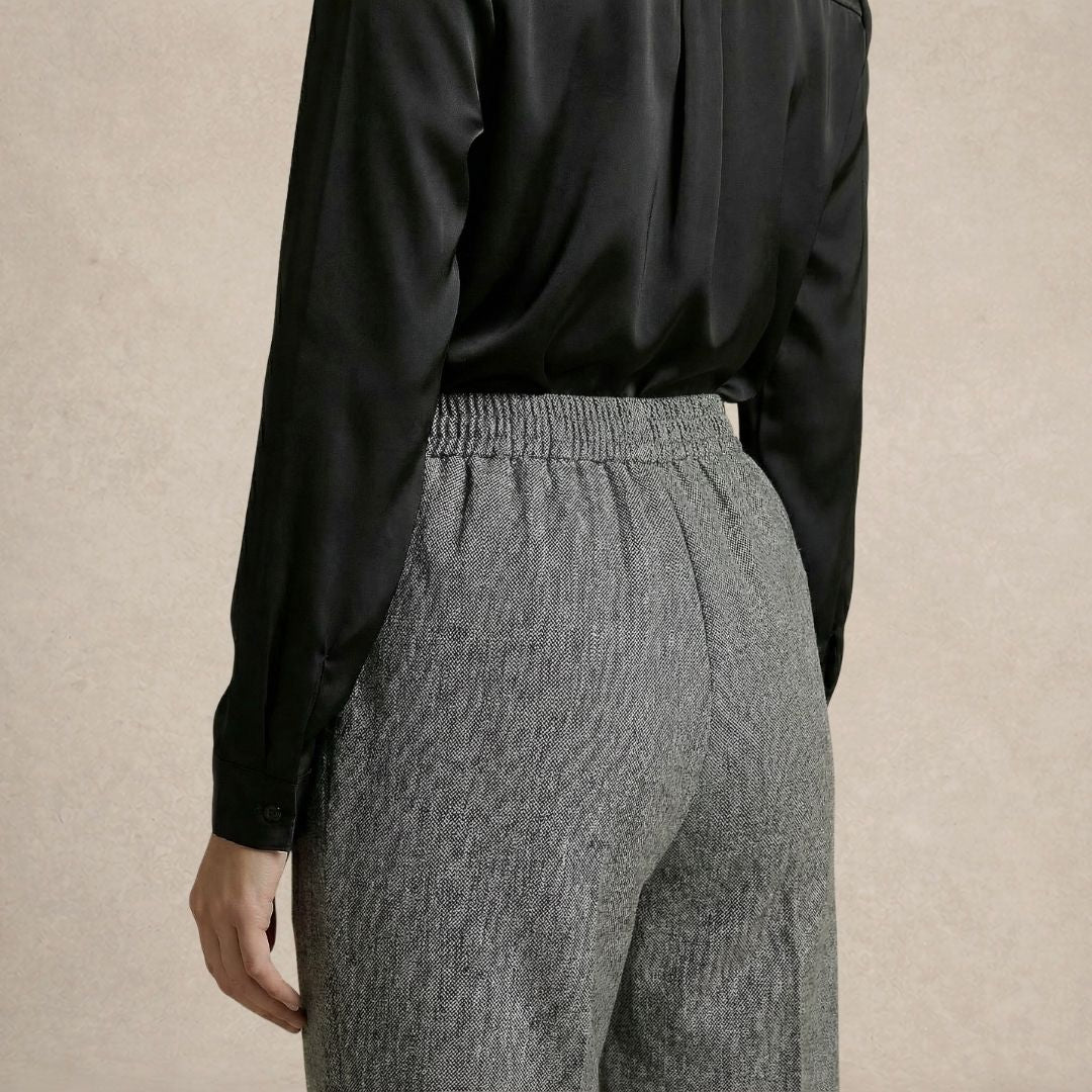 Straight Wide-Leg Pants