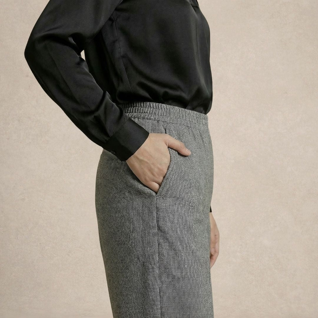 Straight Wide-Leg Pants