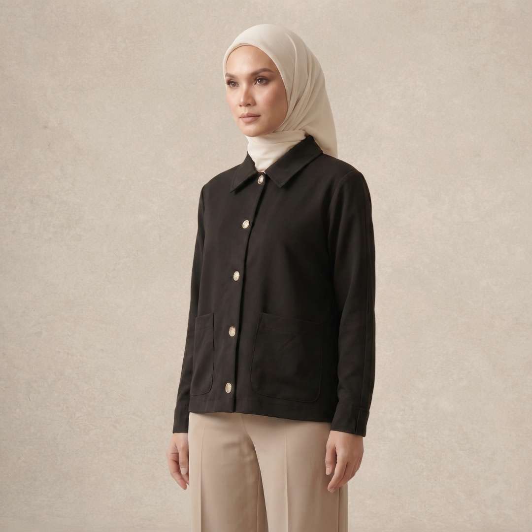 Classic Button Shirt Jacket Style
