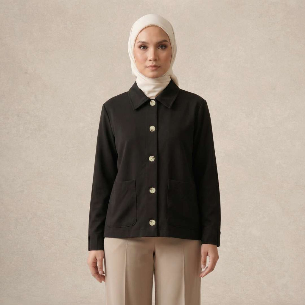 Classic Button Shirt Jacket Style