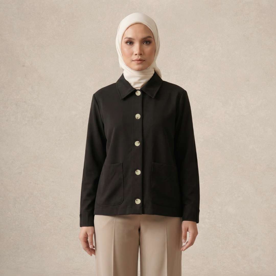 Classic Button Shirt Jacket Style