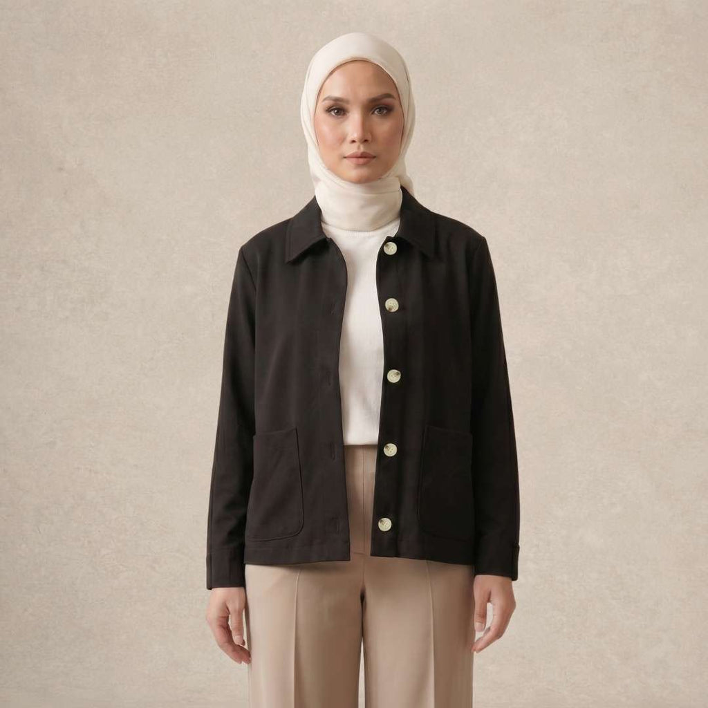 Classic Button Shirt Jacket Style