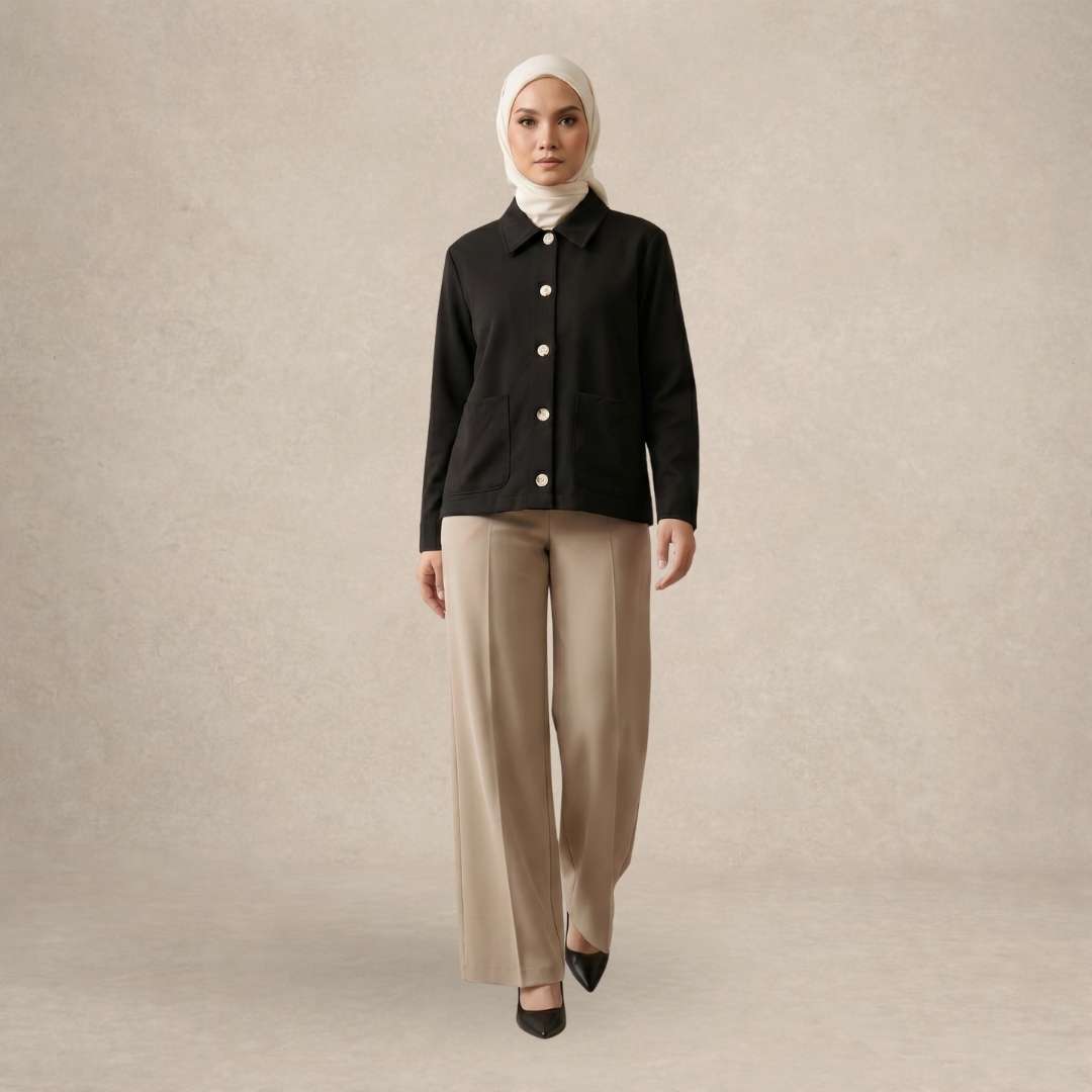 Classic Button Shirt Jacket Style