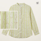 Ladies Printed Button Cuff Blouse