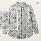 Ladies Printed Button Cuff Blouse