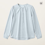 Modest Blouse Long Puff Sleeves