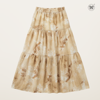Printed Multi-Tiered Maxi Skirt
